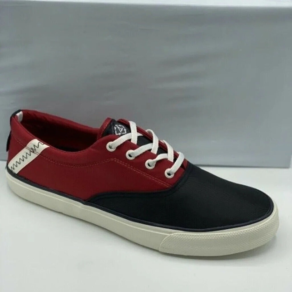Sperry Striper II Bionic Sneakers - Navy/Red, Size 12, Eco-Friendly Casual Shoes